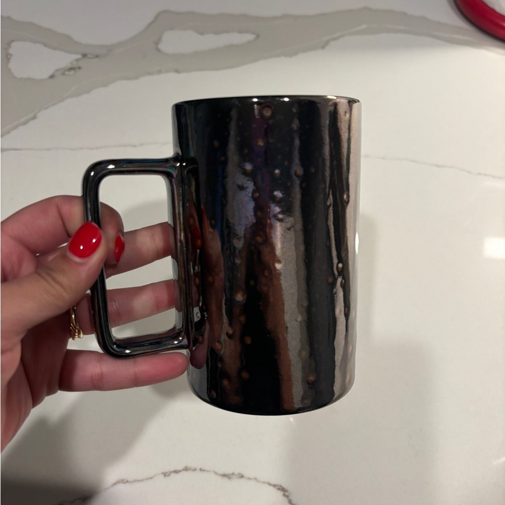 Starbucks Black Iridescent Ceramic Mug